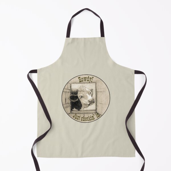 Item preview, Cow Peeking in Barn Window: HOWDY, Just Checkin' In designed and sold by JoyfulWhimsy.