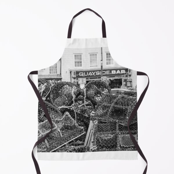 Item preview, Crab and lobster pots on the quayside in black and white designed and sold by yackers1.
