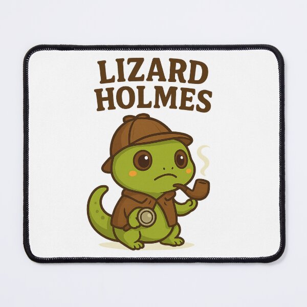 Item preview, Lizard Holmes – Funny Chibi Detective Lizard Design designed and sold by TotemTales.