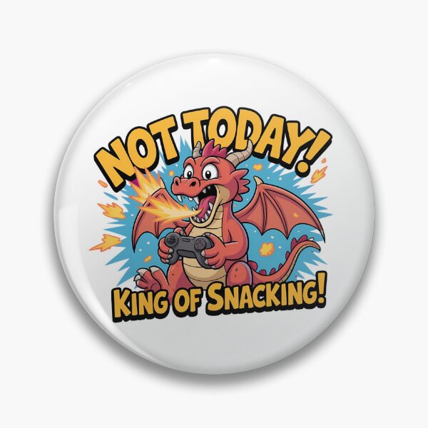 Item preview, Not Today Pixel Dragon “King of Snacking” Tee designed and sold by OhMyCotton.