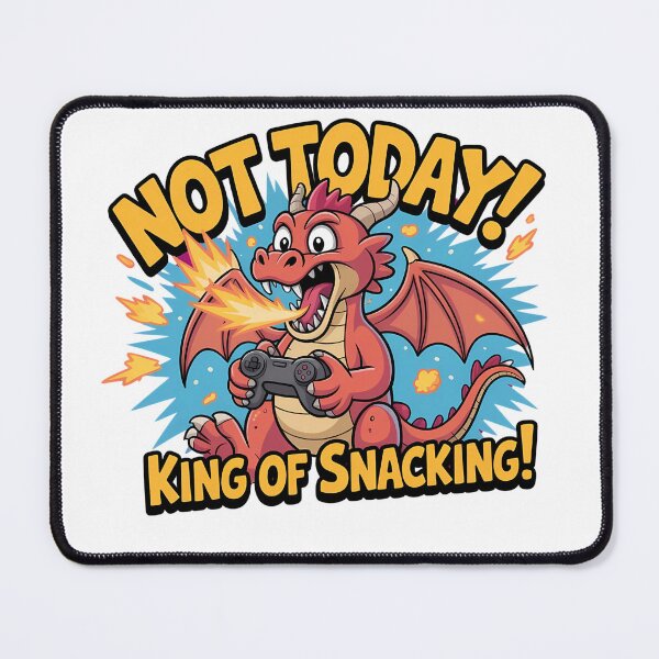 Item preview, Not Today Pixel Dragon “King of Snacking” Tee designed and sold by OhMyCotton.