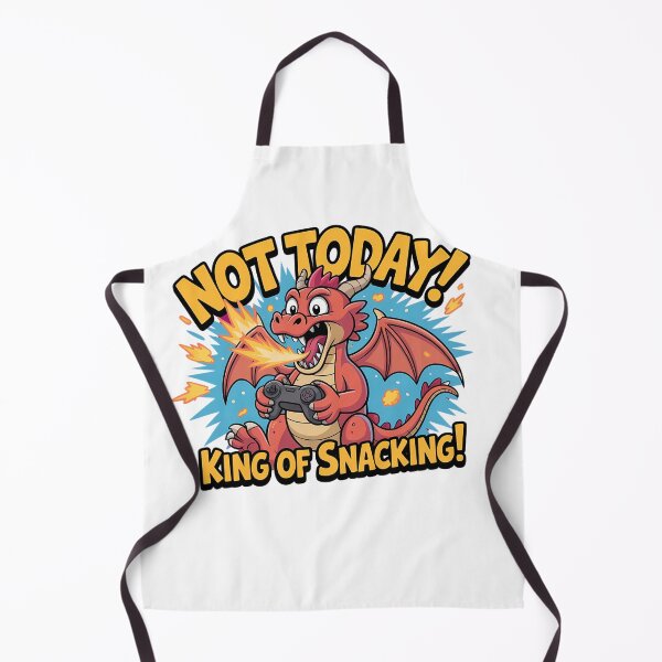 Item preview, Not Today Pixel Dragon “King of Snacking” Tee designed and sold by OhMyCotton.