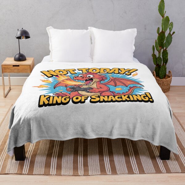 Item preview, Not Today Pixel Dragon “King of Snacking” Tee designed and sold by OhMyCotton.