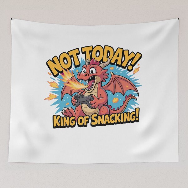 Item preview, Not Today Pixel Dragon “King of Snacking” Tee designed and sold by OhMyCotton.