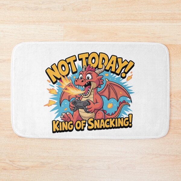 Item preview, Not Today Pixel Dragon “King of Snacking” Tee designed and sold by OhMyCotton.