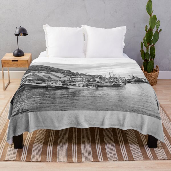 Item preview, Scarborough harbour, North Yorkshire in black and white designed and sold by yackers1.