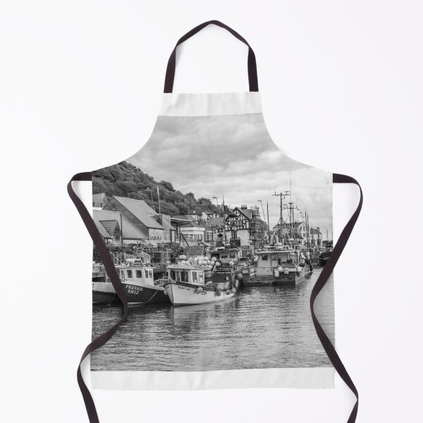 Item preview, Scarborough harbour, North Yorkshire in black and white designed and sold by yackers1.