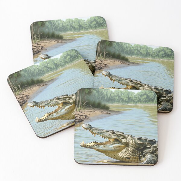 Item preview, Mighty Crocodile in the River designed and sold by eyeconart.