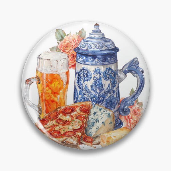 Item preview, Beer Stein with Pizza Slice and Artisan Cheese designed and sold by Anastasiia Yurevych.