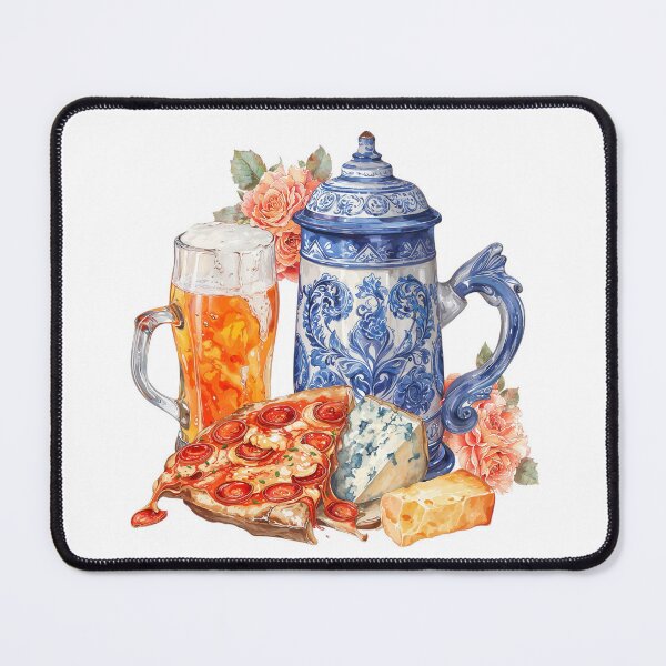 Item preview, Beer Stein with Pizza Slice and Artisan Cheese designed and sold by Anastasiia Yurevych.