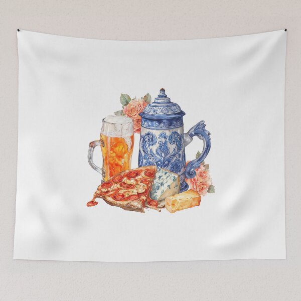 Item preview, Beer Stein with Pizza Slice and Artisan Cheese designed and sold by Anastasiia Yurevych.