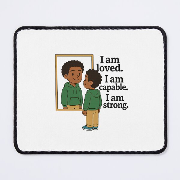 Item preview, Empowering Affirmation Shirt for Black Kids – I Am Worthy, Enough, Beautiful" designed and sold by Admoore7.