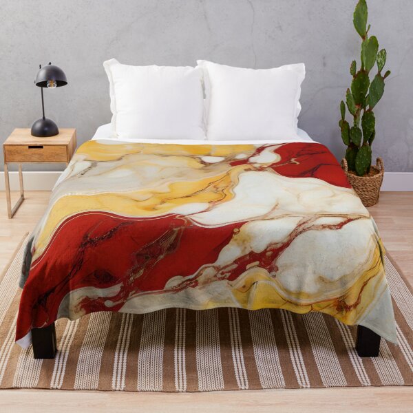Item preview, Red Marble Texture with Yellow designed and sold by Ciervo Primavera.