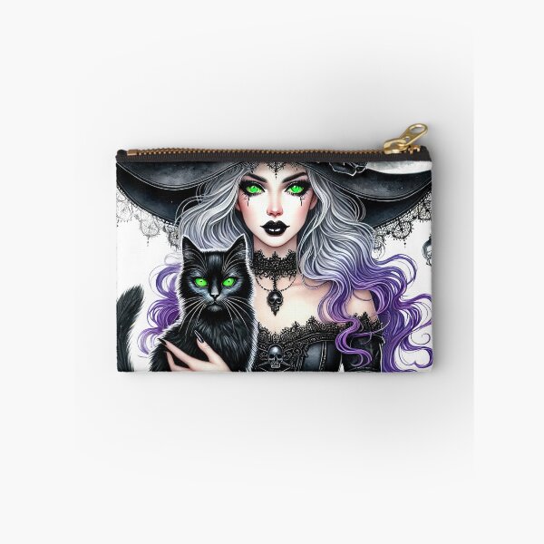 Item preview, Halloween Witch With Black Cat designed and sold by Eiwaprints.
