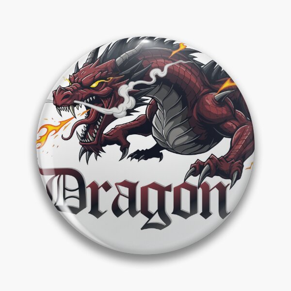 Item preview,  A Fierce Red Dragon Breathing Fire and Smoke with Bold Typography designed and sold by naser100.
