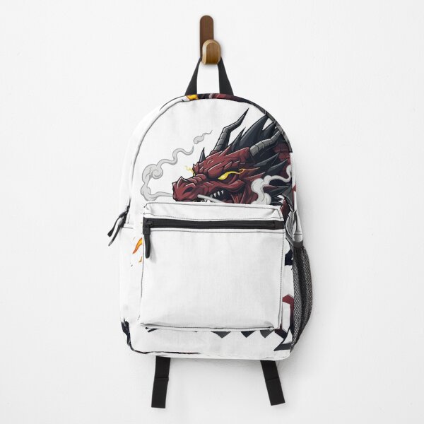 Item preview, A Fierce Red Dragon Breathing Fire and Smoke with Bold Typography designed and sold by naser100.