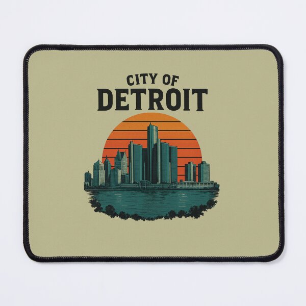 Item preview, Detroit Skyline Retro Sunset designed and sold by American Travels.