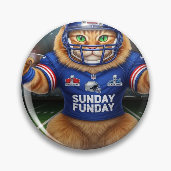 Item preview, Super Bowl Cat, Football Cat, Sunday Funday Cat designed and sold by Graphitti Squad.
