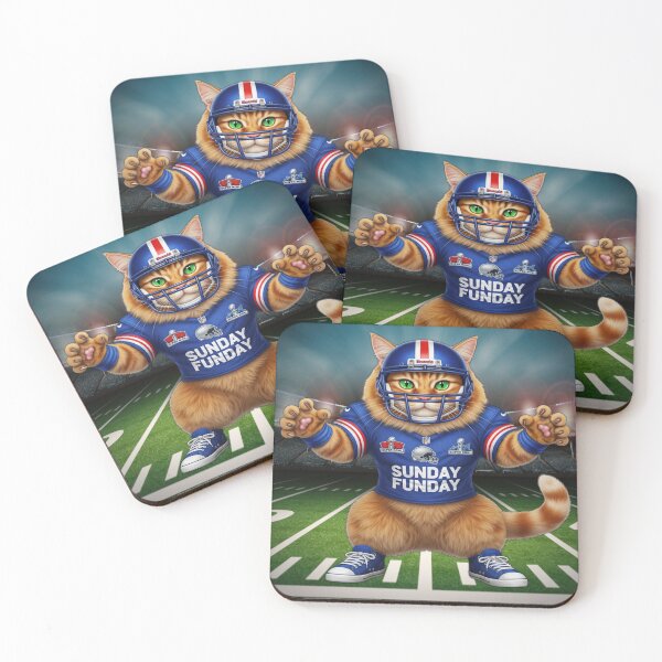 Item preview, Super Bowl Cat, Football Cat, Sunday Funday Cat designed and sold by Graphitti Squad.