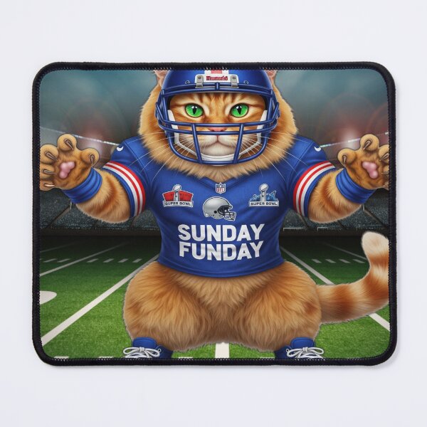 Item preview, Super Bowl Cat, Football Cat, Sunday Funday Cat designed and sold by Graphitti Squad.