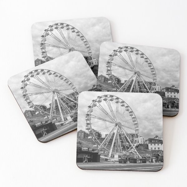 Item preview, Ferris Wheel on Scarborough South Bay in black and white designed and sold by yackers1.