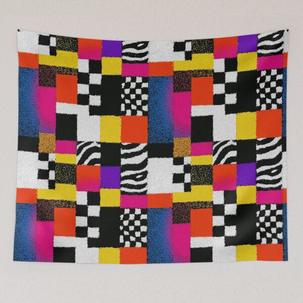 Item preview, Retro 80s Textured Patchwork Pattern designed and sold by Prismatect.
