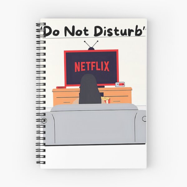 Aperçu de l'œuvre Ne pas déranger – Design de dessin animé Netflix & Chill créée et vendue par SlamPrint.