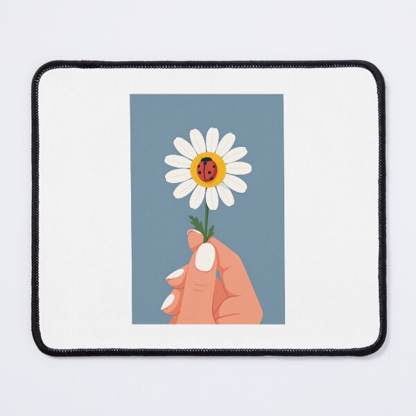 Item preview, “Minimal Vector of Daisy with Ladybug” designed and sold by Shahrzad72.