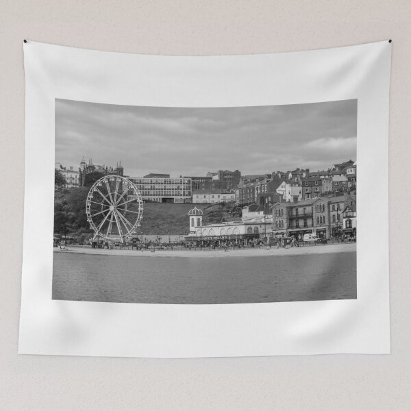 Item preview, View across the water to Scarborough South Bay in black and white designed and sold by yackers1.