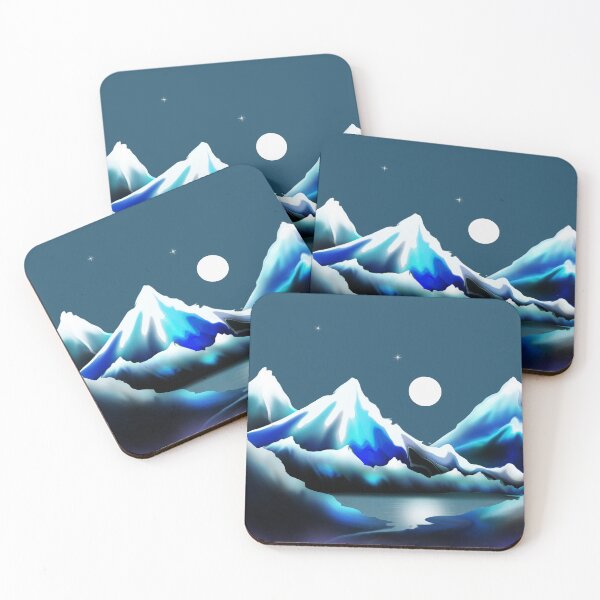 Item preview, Snowy Mountain Lake designed and sold by GreenNBlue.