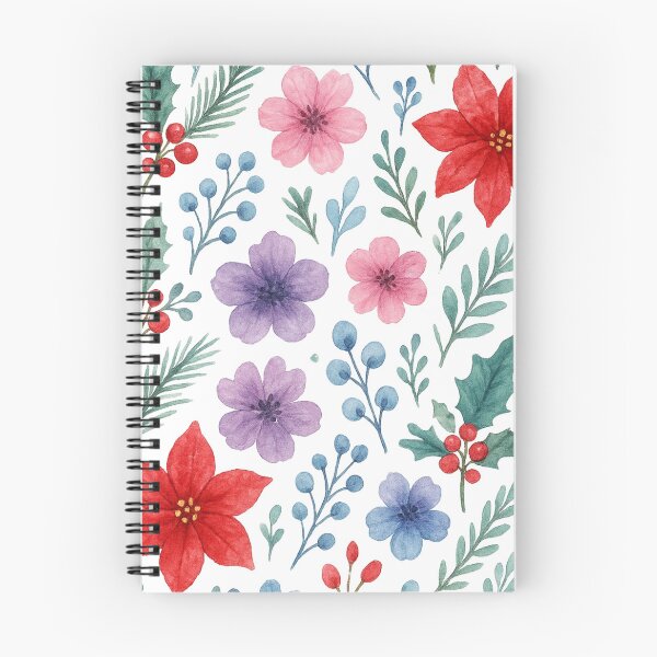 Item preview, watercolor winter floral colorful pattern designed and sold by mariana83.