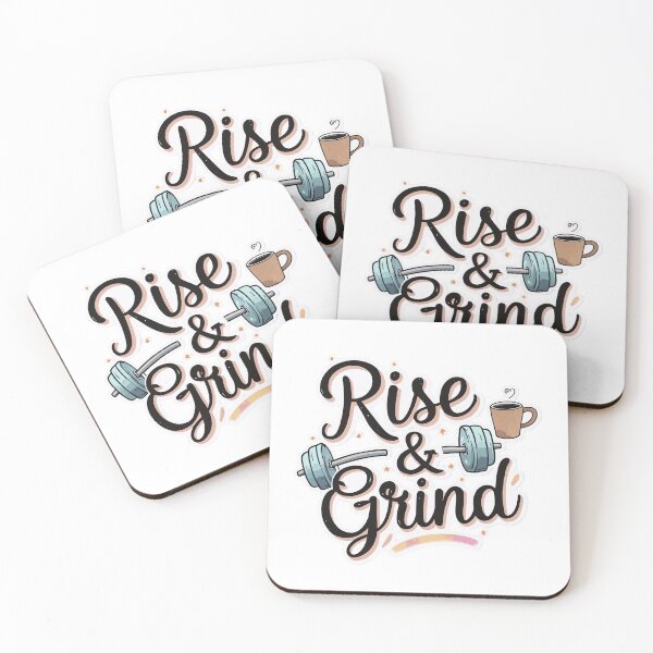 Item preview, Rise and Grind | Fitness Motivation | Gym Lifestyle Design designed and sold by KiValuate.