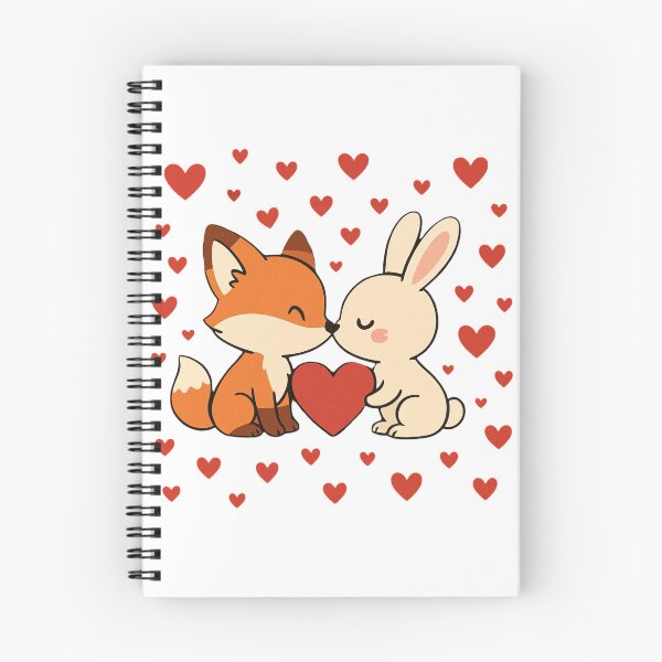 Item preview, Fox and bunny, lovers, Valentine's Day. designed and sold by PabDam.