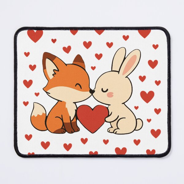Item preview, Fox and bunny, lovers, Valentine's Day. designed and sold by PabDam.