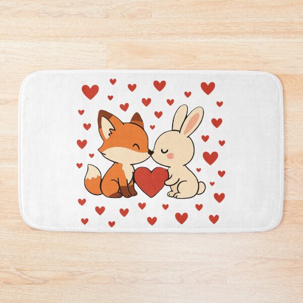 Item preview, Fox and bunny, lovers, Valentine's Day. designed and sold by PabDam.