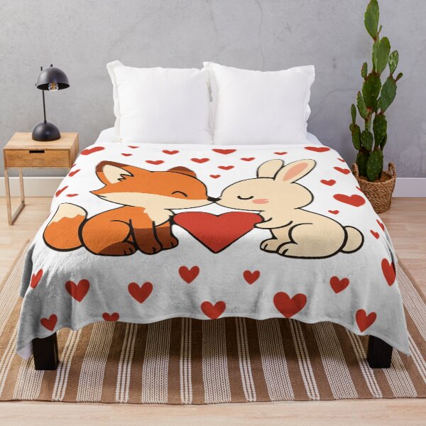 Item preview, Fox and bunny, lovers, Valentine's Day. designed and sold by PabDam.