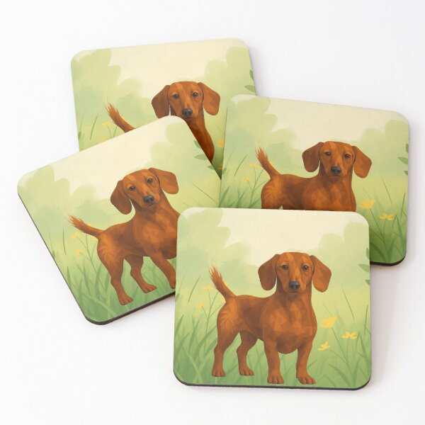 Item preview, Geometric Dachshund with Wispy Tail designed and sold by GeoWild Designs.