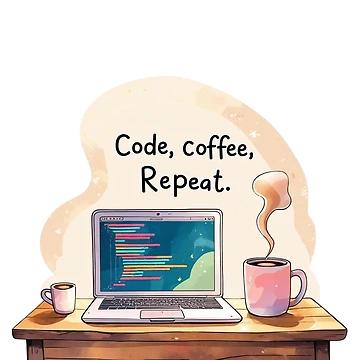 Artwork thumbnail, Code Coffee Repeat | Programmer Life Design | Developer Coffee Humor by KiValuate