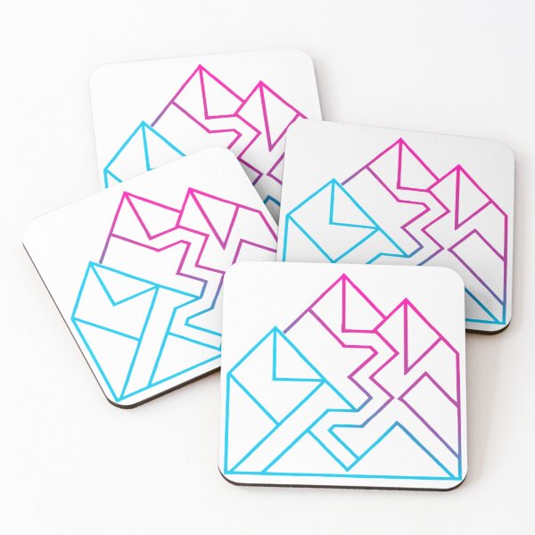 Item preview, Cyber Geometric Mountain Path Tee – Neon Retro Levels Design designed and sold by OhMyCotton.