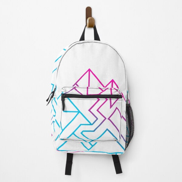 Item preview, Cyber Geometric Mountain Path Tee – Neon Retro Levels Design designed and sold by OhMyCotton.