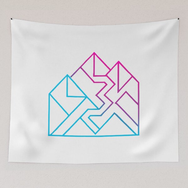 Item preview, Cyber Geometric Mountain Path Tee – Neon Retro Levels Design designed and sold by OhMyCotton.