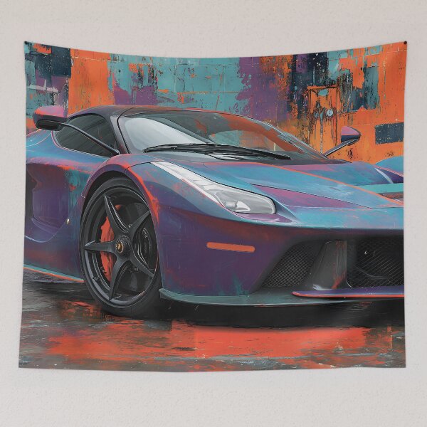 Item preview, Vibrant Pop Art Ferrari LaFerrari Print for Home & Office designed and sold by AutoPopStudio.