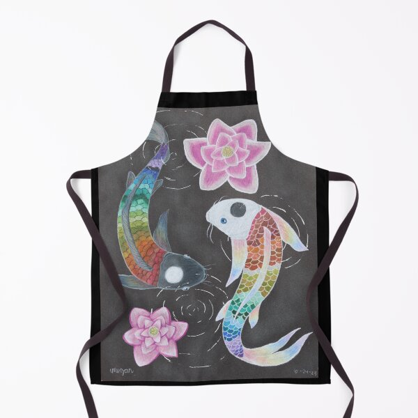 Item preview, Rainbow koi fish on black paper designed and sold by WolfRaven Creations.