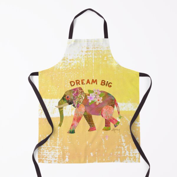 Item preview, Dream Big Elephant Collage Illustration designed and sold by MarcyBrennanArt.