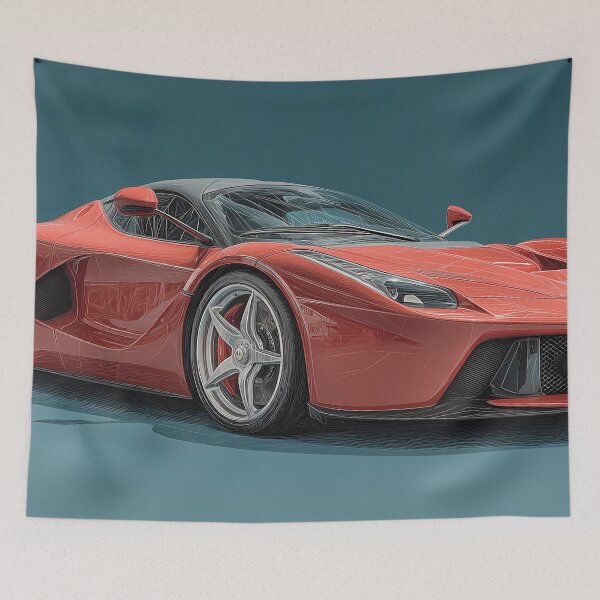 Item preview, Bold & Colorful Ferrari LaFerrari Pop Art Wall Art designed and sold by AutoPopStudio.