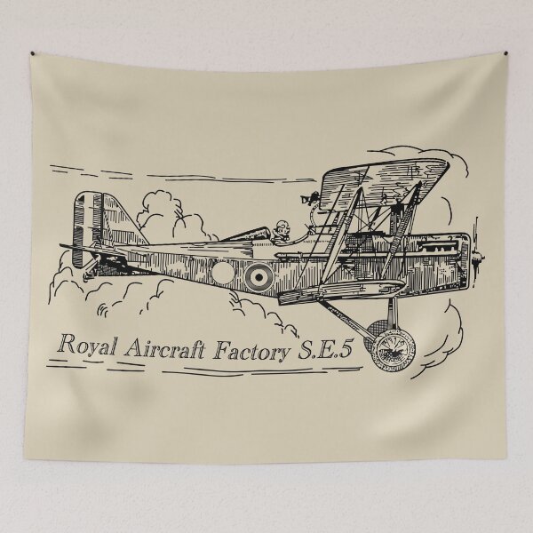 Item preview, S.E.5 British WWI Biplane Fighter Flying Clouds designed and sold by MilitaryMart.
