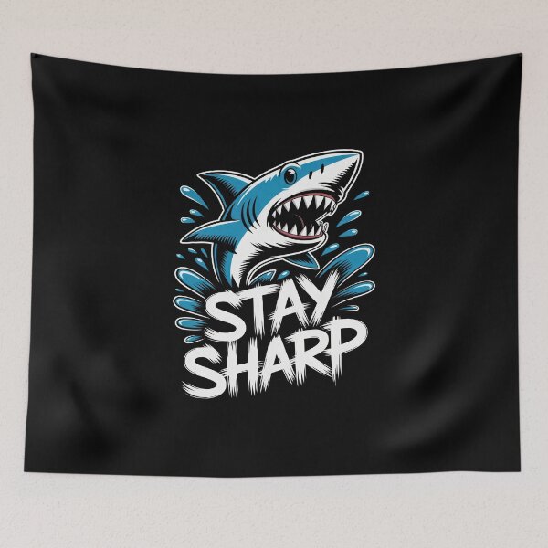 Item preview, Stay Sharp Shark – Bold Cartoon Streetwear Design designed and sold by Enea Kelo.