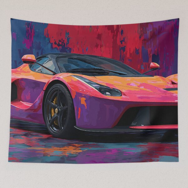 Item preview, Ferrari LaFerrari Art Print – Pop Art Automotive Decor designed and sold by AutoPopStudio.