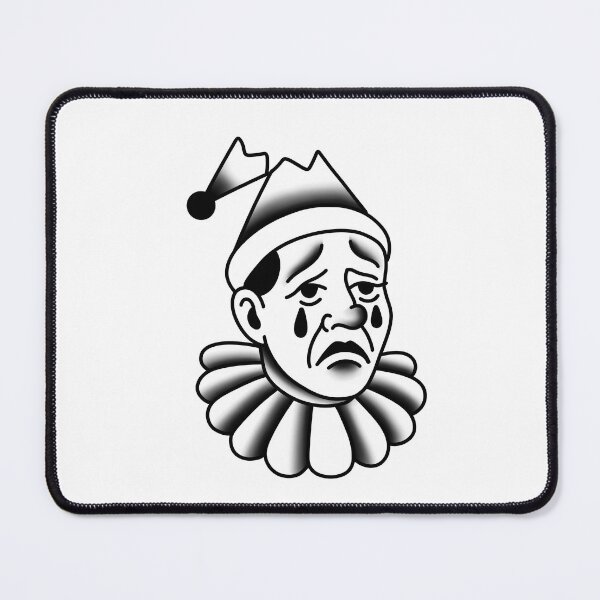 Item preview, Sad Clown Horror Tattoo Flash Design designed and sold by SinisterSupplyStore.