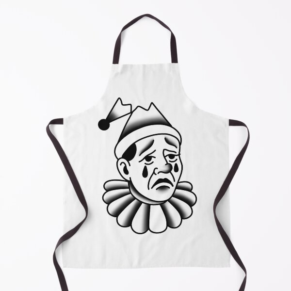 Item preview, Sad Clown Horror Tattoo Flash Design designed and sold by SinisterSupplyStore.